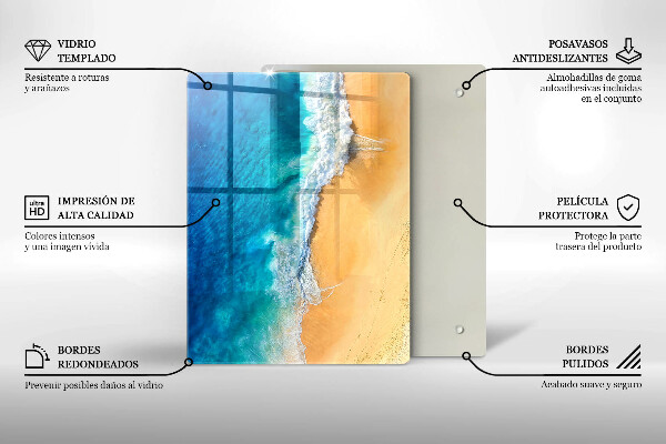 Osłona na ścianę w kuchni Plaża i morze