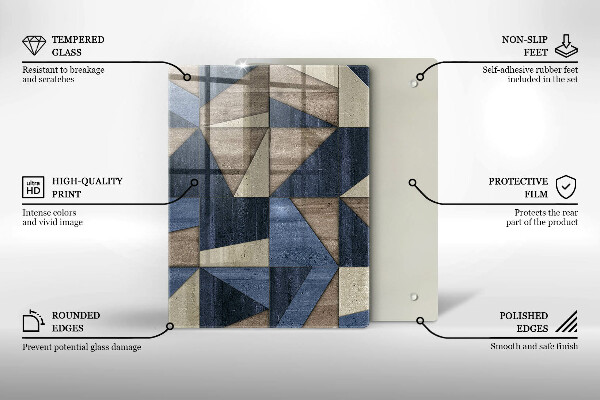 Płyta ochronna na indukcję Abstrakcja geometryczna