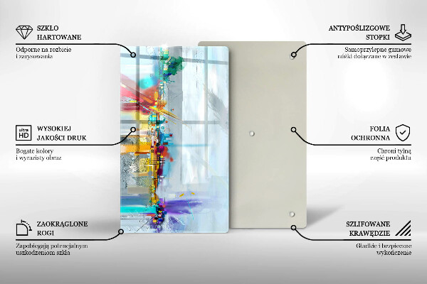 Płyta ochronna na indukcję Malowana abstrakcja