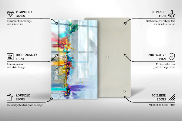 Płyta ochronna na indukcję Malowana abstrakcja