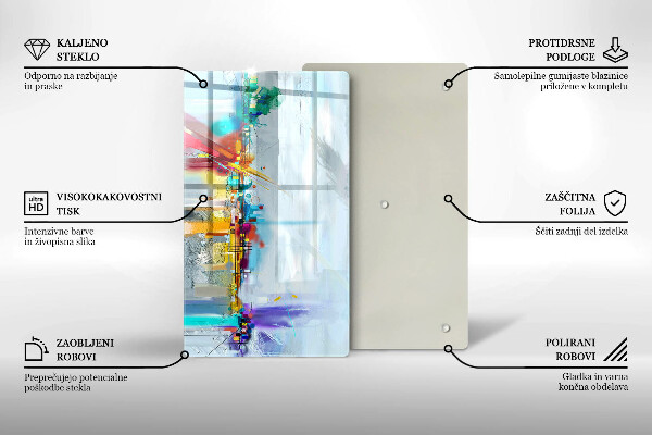 Płyta ochronna na indukcję Malowana abstrakcja