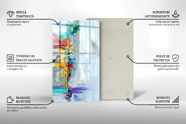 Płyta ochronna na indukcję Malowana abstrakcja