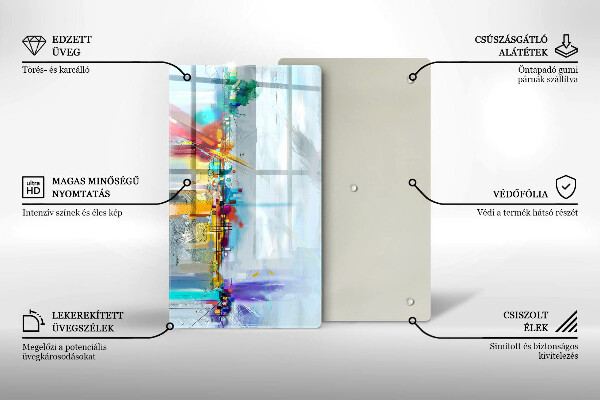 Płyta ochronna na indukcję Malowana abstrakcja