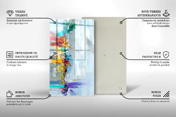 Płyta ochronna na indukcję Malowana abstrakcja