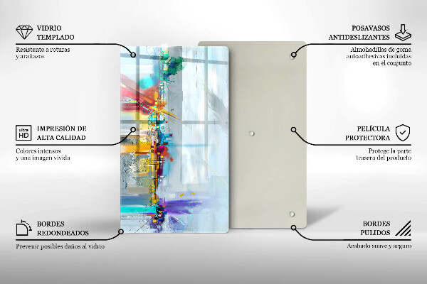 Płyta ochronna na indukcję Malowana abstrakcja