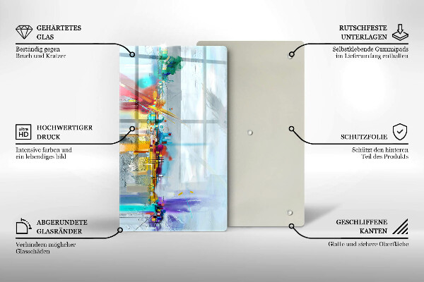 Płyta ochronna na indukcję Malowana abstrakcja