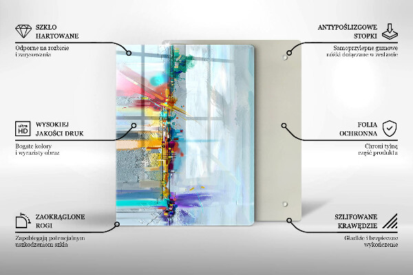Płyta ochronna na indukcję Malowana abstrakcja