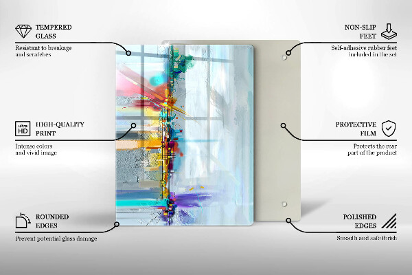 Płyta ochronna na indukcję Malowana abstrakcja