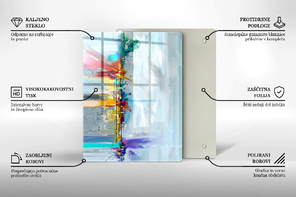Płyta ochronna na indukcję Malowana abstrakcja