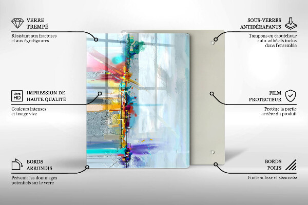 Płyta ochronna na indukcję Malowana abstrakcja