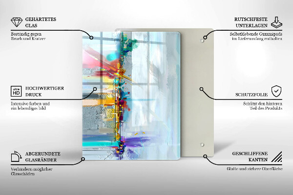 Płyta ochronna na indukcję Malowana abstrakcja