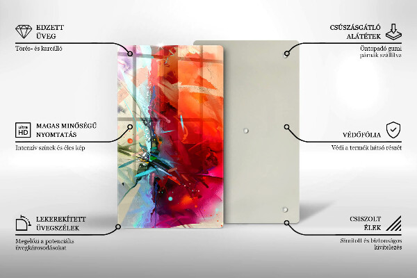 Płyta ochronna na indukcję Malowana abstrakcja