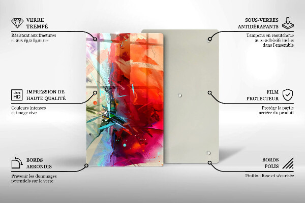 Płyta ochronna na indukcję Malowana abstrakcja