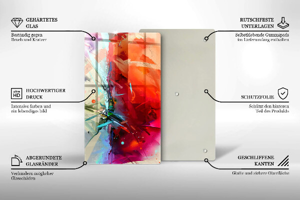 Płyta ochronna na indukcję Malowana abstrakcja