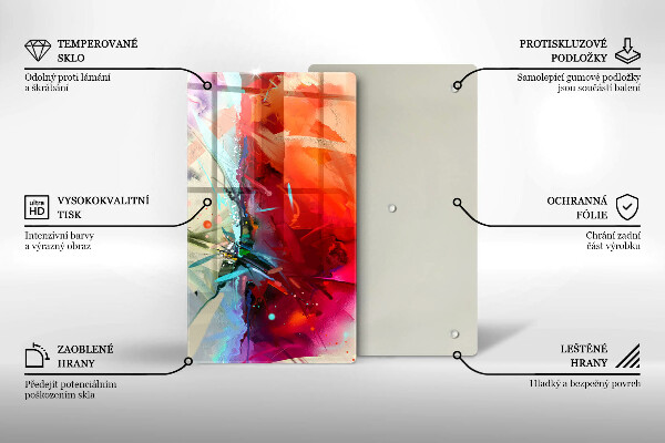 Płyta ochronna na indukcję Malowana abstrakcja