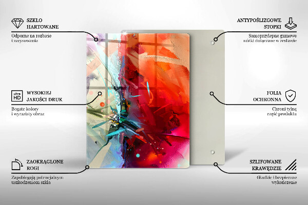 Płyta ochronna na indukcję Malowana abstrakcja