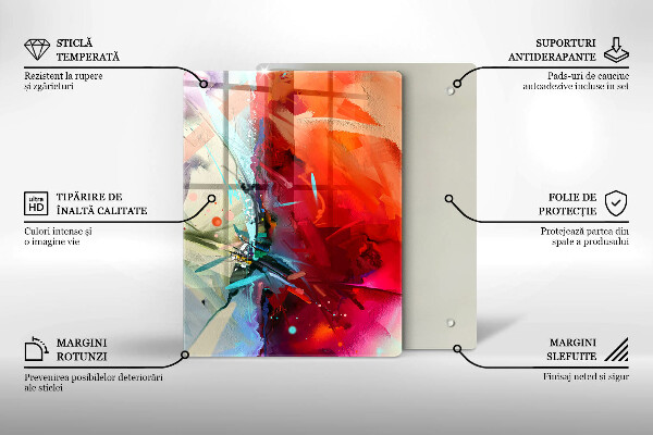 Płyta ochronna na indukcję Malowana abstrakcja