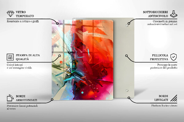 Płyta ochronna na indukcję Malowana abstrakcja