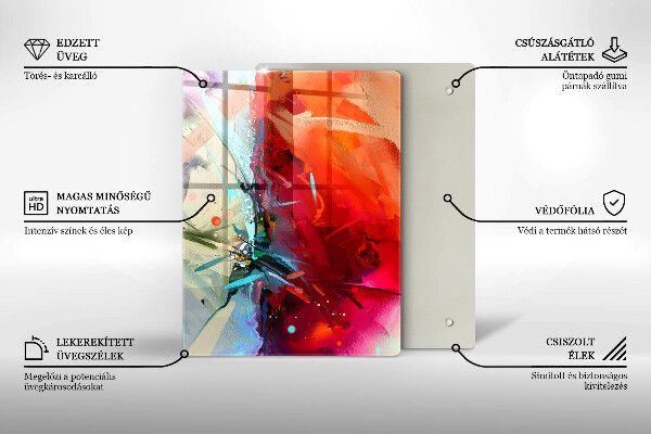Płyta ochronna na indukcję Malowana abstrakcja