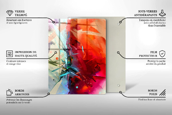 Płyta ochronna na indukcję Malowana abstrakcja