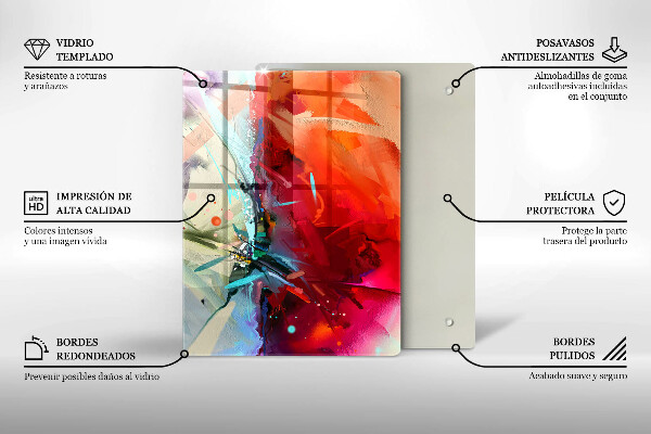 Płyta ochronna na indukcję Malowana abstrakcja