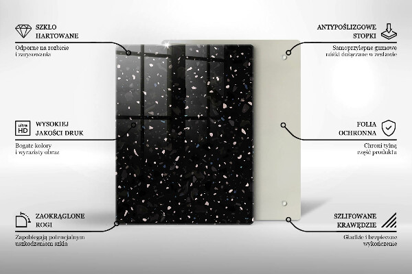 Płyta ochronna na indukcję Ciemny kamień gres