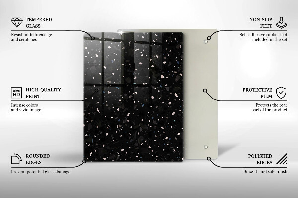 Płyta ochronna na indukcję Ciemny kamień gres