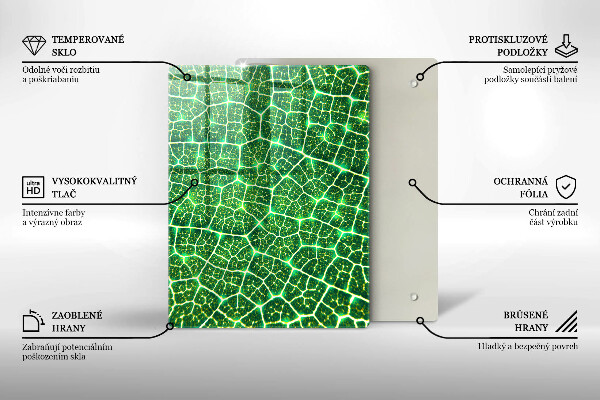 Osłona ściany przy kuchence gazowej Struktura liścia