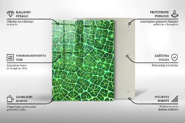 Osłona ściany przy kuchence gazowej Struktura liścia