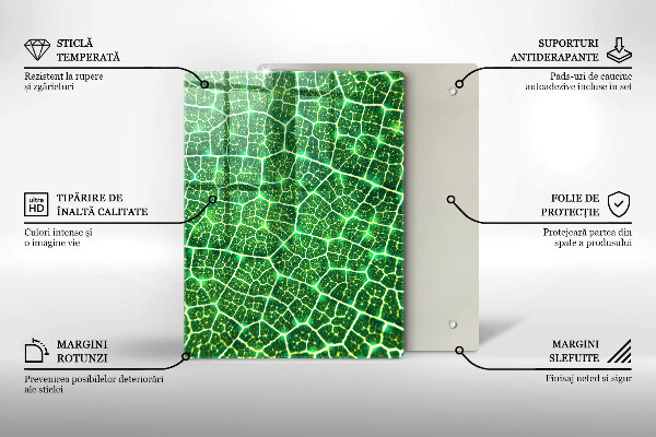 Osłona ściany przy kuchence gazowej Struktura liścia