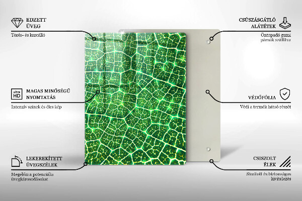 Osłona ściany przy kuchence gazowej Struktura liścia
