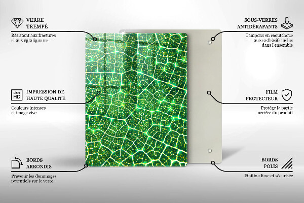 Osłona ściany przy kuchence gazowej Struktura liścia