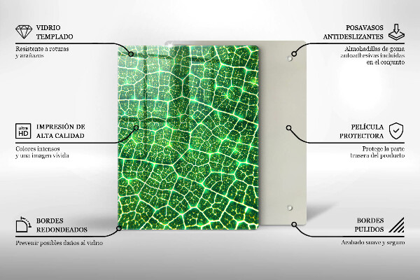 Osłona ściany przy kuchence gazowej Struktura liścia