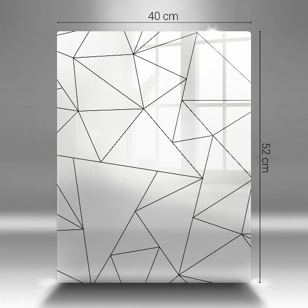 Osłona na ścianę do kuchni Białe trójkąty