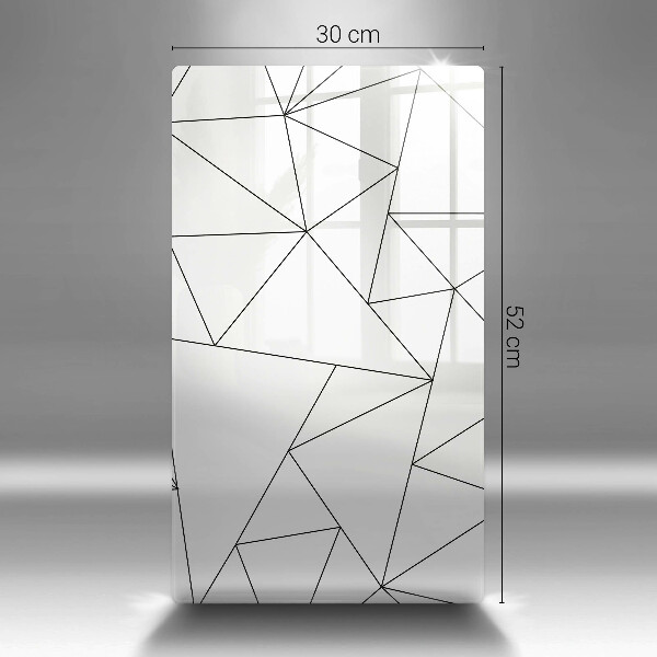 Osłona na ścianę do kuchni Białe trójkąty