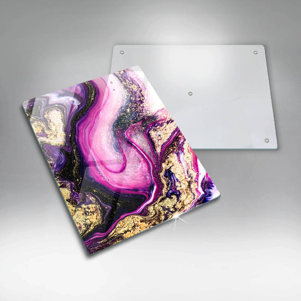 Osłona ściany przy kuchence gazowej Abstrakcja design złoto