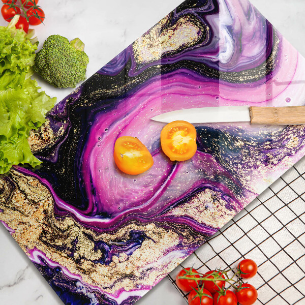 Osłona ściany przy kuchence gazowej Abstrakcja design złoto