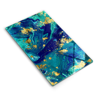 Osłona ściany przy kuchence gazowej Abstrakcja ze złotem