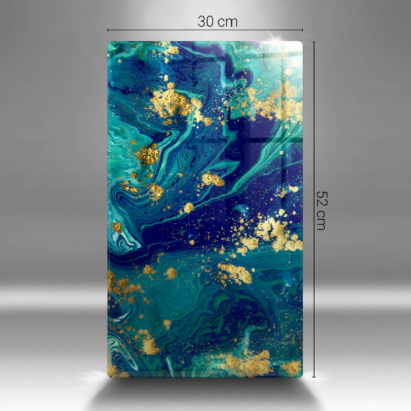 Osłona ściany przy kuchence gazowej Abstrakcja ze złotem