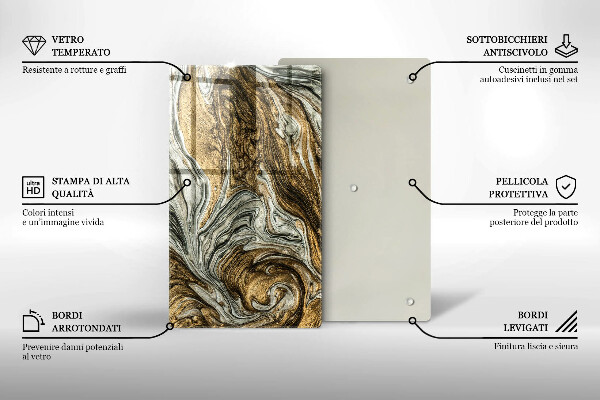 Osłona ściany przy kuchence gazowej Bogata abstrakcja