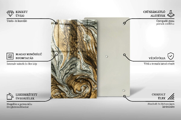 Osłona ściany przy kuchence gazowej Bogata abstrakcja