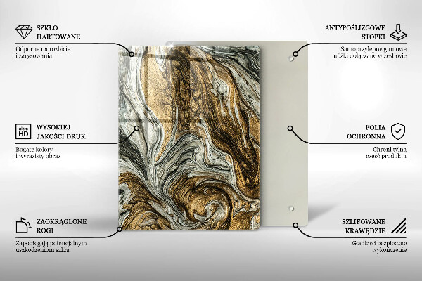 Osłona ściany przy kuchence gazowej Bogata abstrakcja