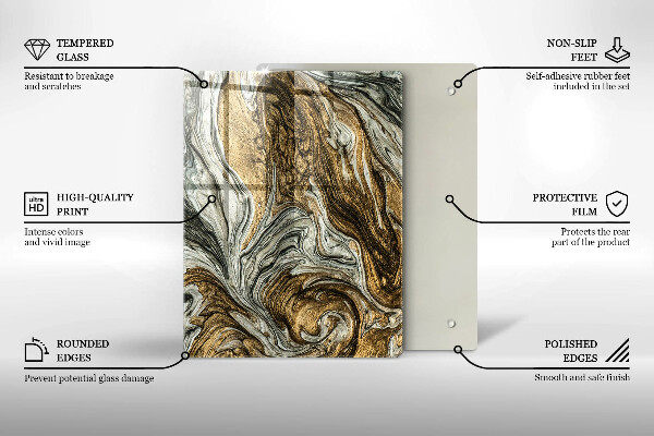 Osłona ściany przy kuchence gazowej Bogata abstrakcja