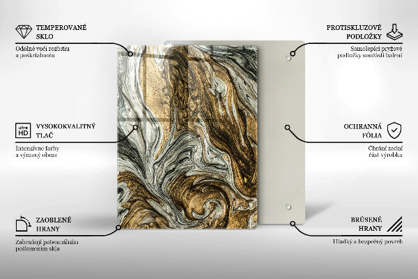 Osłona ściany przy kuchence gazowej Bogata abstrakcja