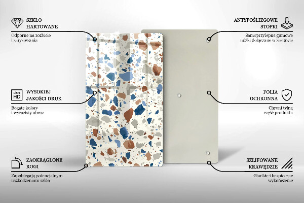 Osłona ściany przy kuchence gazowej Ozdobny kamień gres