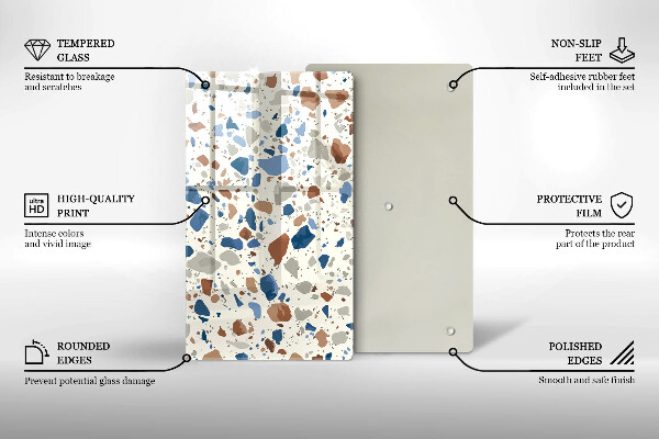 Osłona ściany przy kuchence gazowej Ozdobny kamień gres