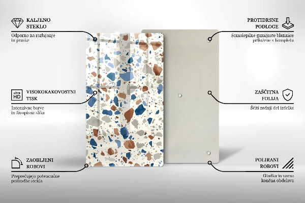 Osłona ściany przy kuchence gazowej Ozdobny kamień gres