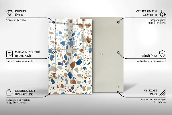 Osłona ściany przy kuchence gazowej Ozdobny kamień gres