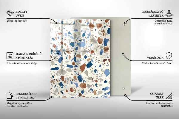 Osłona ściany przy kuchence gazowej Ozdobny kamień gres