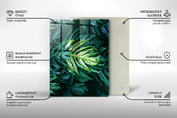 Osłona ściany przy kuchence gazowej Dzikie liście monstery